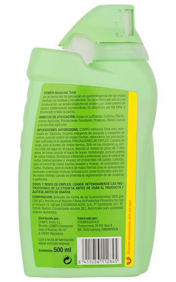 Herbicida COMPO GLYFOS Total 500 ml Ref. 15143821   Leroy ...