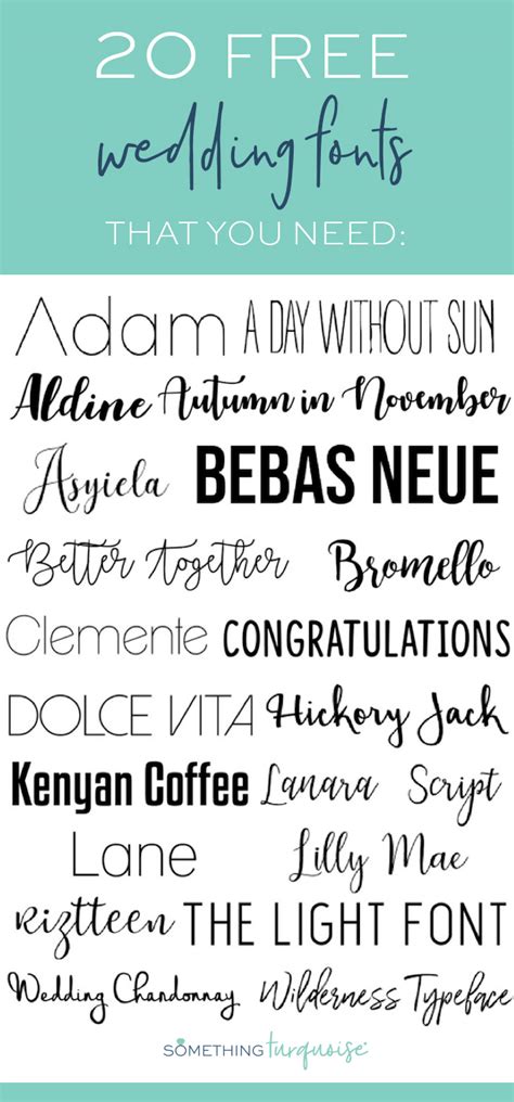 Here Are 20 Awesome, And FREE Wedding Fonts That You NEED!