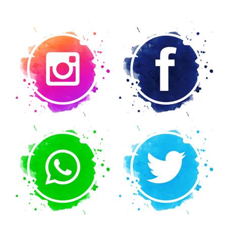 Hermosos iconos de redes sociales vector | Descargar ...