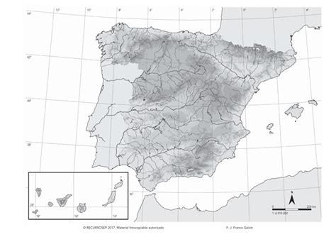 hidrografía española mapa físico españa