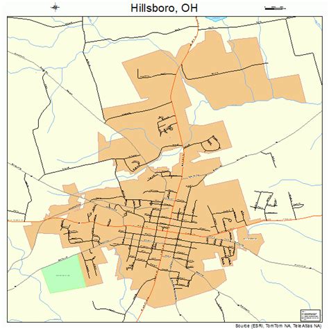 Hillsboro Ohio Street Map 3935560