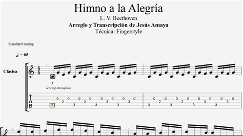 Himno a la Alegría   Fingerstyle   Tablatura por Jesús ...
