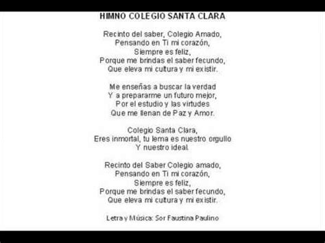 Himno Colegio Santa Clara   YouTube