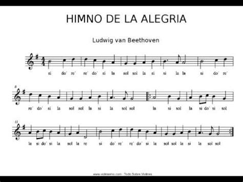 himno de la alegria en violin  partitura    YouTube