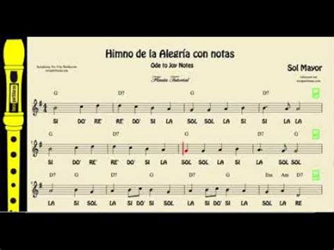Himno de la Alegría partitura para Flauta   YouTube