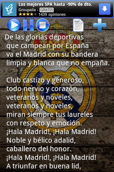 Himno del Real Madrid para Android   Descargar