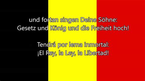 Himno nacional de Bélgica   La Brabanzona  FR/NL/DE/ES ...