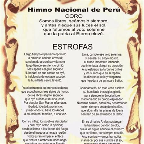 Himno Nacional del Perú by Cancilleria del Perú | Free ...