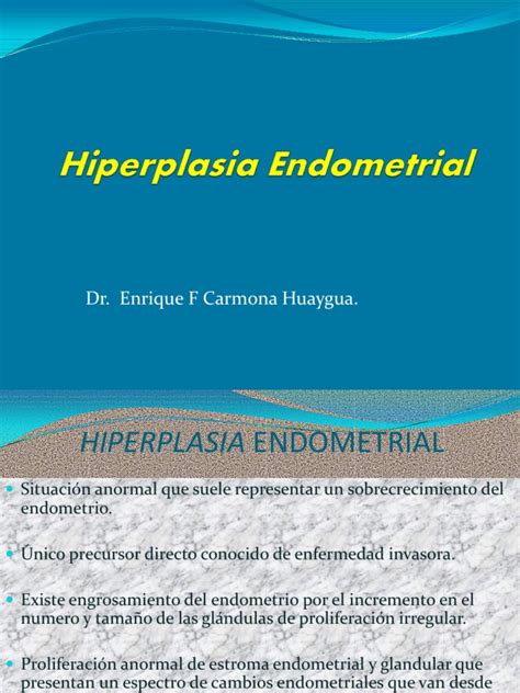 Hiperplasia Endometrial | Cáncer | Ultrasonido médico