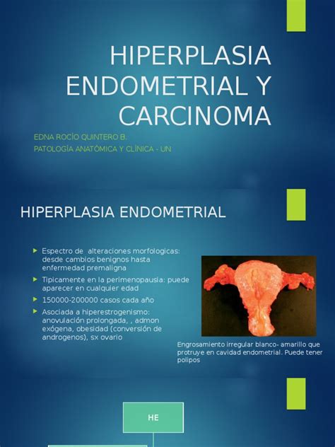 Hiperplasia Endometrial y Carcinoma | PDF | Atrofia | Biología Celular