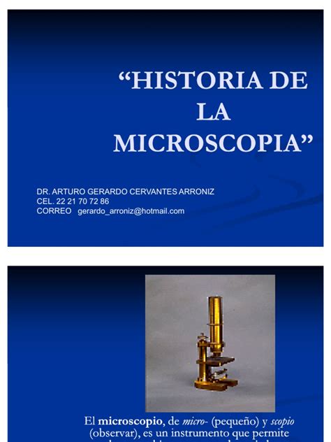 Historia de La Microscopia 1   Copia | Microscopio ...