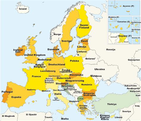 Historia de la Unión Europea: Países de la Unión Europea
