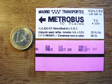 Historia del billete de transporte público de Madrid   Trenvista