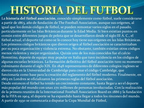 Historia del futbol