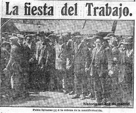 Historia Urbana de Madrid: Fiesta del Trabajo. Madrid, 1º de mayo de 1914