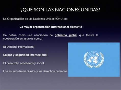 Historia y Rol de las Naciones Unidas ONU