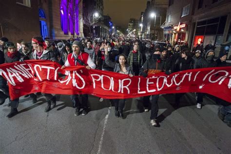 Histórica huelga estudiantil en Quebec