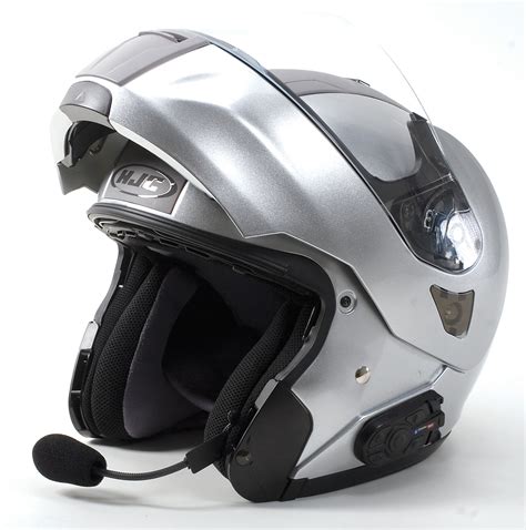 HJC White IS MAX BT Modular Bluetooth Motorcycle Helmet ...
