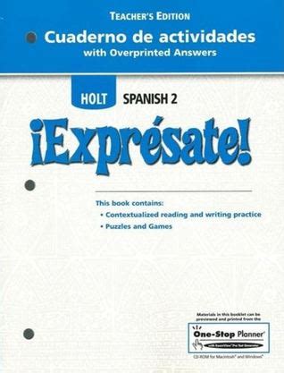 HOLT SPANISH 2 EXPRESATE WORKBOOK ANSWERS PDF