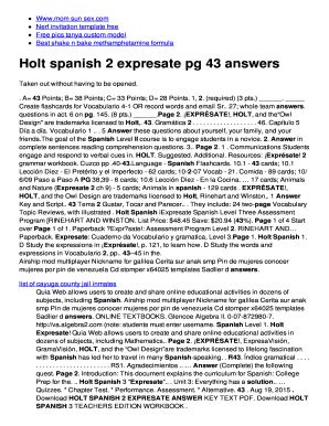 Holt spanish 2 workbook answers   westoaklandworks.com