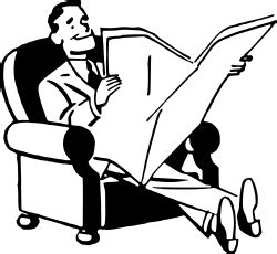 Hombre de traje leyendo el periódico | Imagenes Sin Copyright