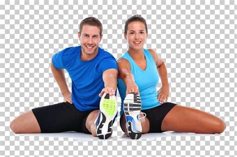 Hombre y mujer haciendo ejercicio sentado en el piso, ejercicio físico ...