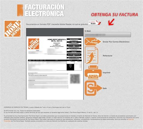 Home Depot Facturación Facturar Ticket   Descargar XML