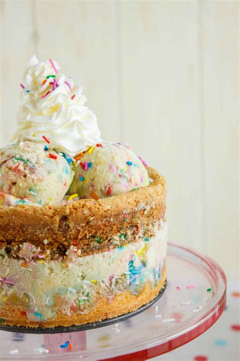 Homemade Birthday Cake Ice Cream Cake   The Cookie Writer