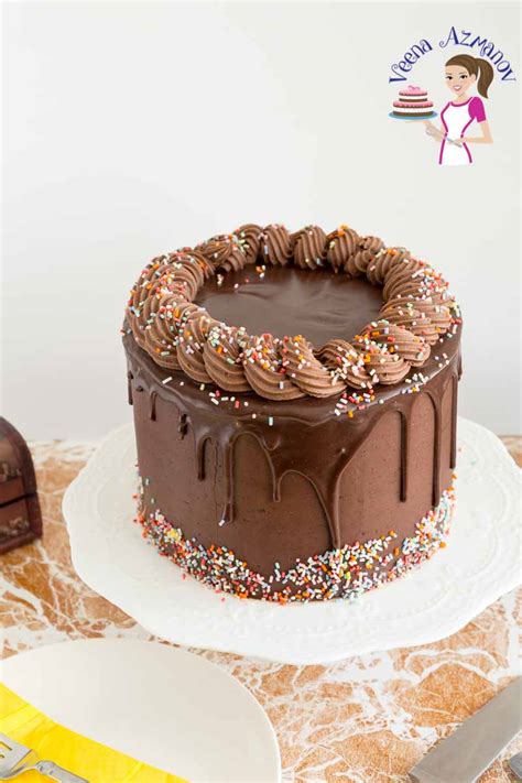 Homemade Chocolate Birthday Cake Recipe   Veena Azmanov