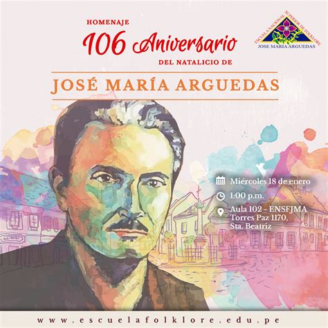 Homenaje 106 aniversario del natalicio de José María Arguedas – ESCUELA ...