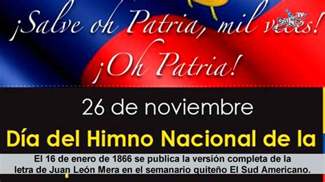 Homenaje al Día del Himno Nacional del Ecuador al 2 016 ...