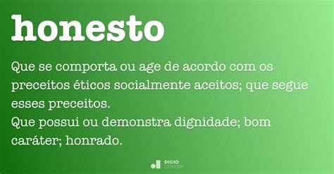 Honesto   Dicio, Dicionário Online de Português
