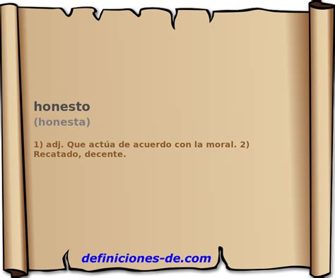Honesto  honesta  | Significado de honesto