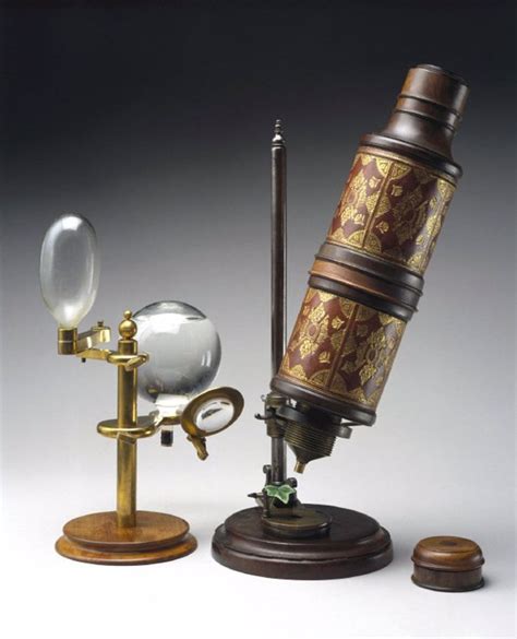 Hooke´s compound microscope, 1665 1675. Stock Photo 1895 ...