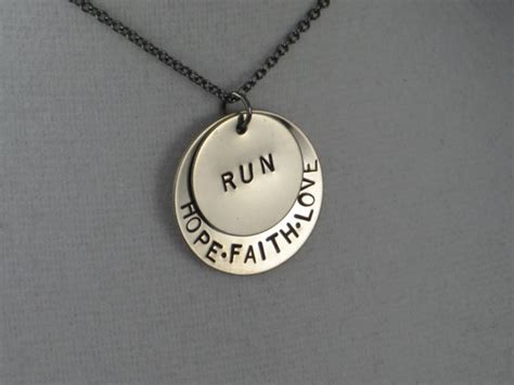 Hope Faith Love RUN Necklace Running Jewelry Necklace on 18 | Etsy ...