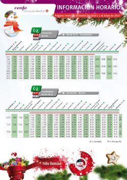 Horarios especiales de Renfe Cercanías para las fiestas de Navidad ...