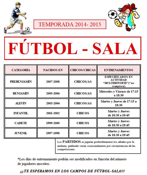 horarios futbol sala   Deportes en Salesianos ATOCHA