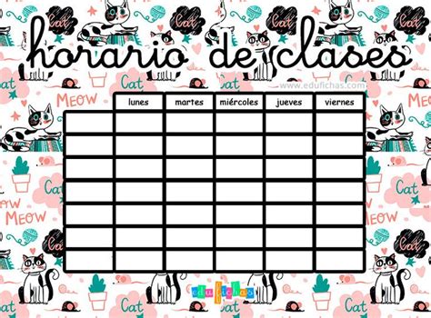 Horarios para Imprimir | Plantillas de Horario de Clases GRATIS 2020 ...