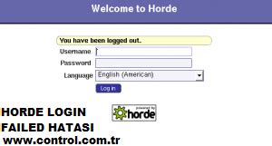 Horde Login Failed Hatası   Control.com.tr
