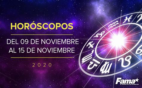 Horóscopo de hoy: Semana del 09 al 15 de noviembre de 2020