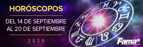 Horóscopo de hoy: Semana del 14 al 20 de septiembre de 2020