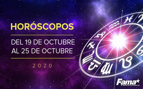 Horóscopo de hoy: Semana del 19 al 25 de octubre de 2020   Fama