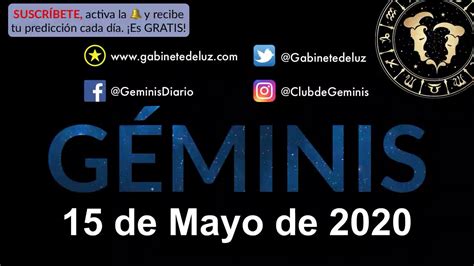 Horóscopo Diario   Géminis   15 de Mayo de 2020   YouTube
