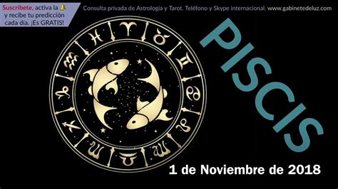 Horóscopo Diario   Piscis   1 de Noviembre de 2018   YouTube