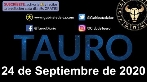 Horóscopo Diario   Tauro   24 de Septiembre de 2020   YouTube