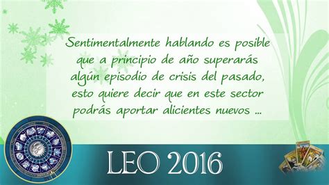 Horóscopo Leo 2016   YouTube