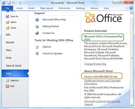 How do I find out what BIT version of Office 2010 I have ...