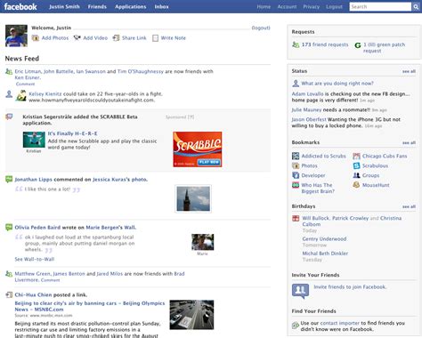 How Facebook s design has changed over the last 10 years