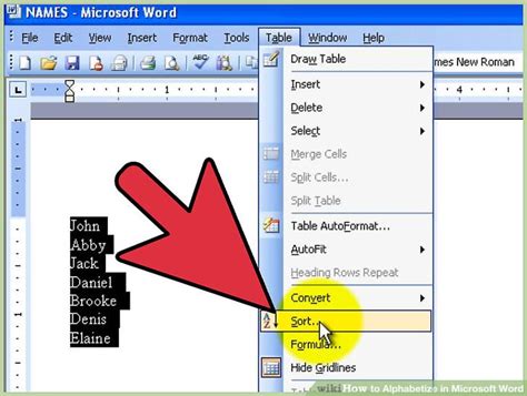 How to Alphabetize in Microsoft Word: 8 Steps  with Pictures
