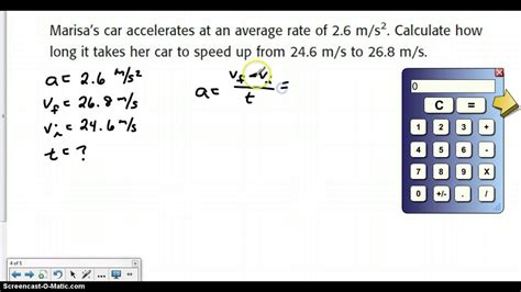 How to calculate acceleration   YouTube